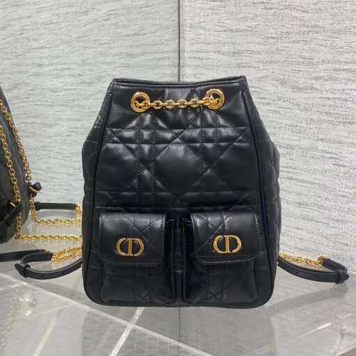 Dior Medium Dior Caro Multicarry Backpack with Chain(HIGH-END GRADE)