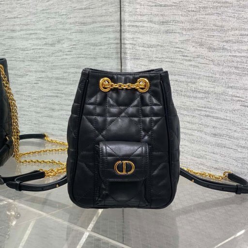 Dior Small Dior Caro Multicarry Backpack with Chain(HIGH-END GRADE)