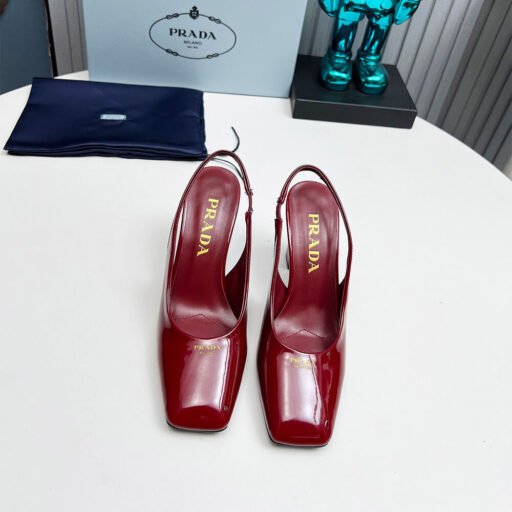 Prada Patent Leather Slingback Pumps 85 mm