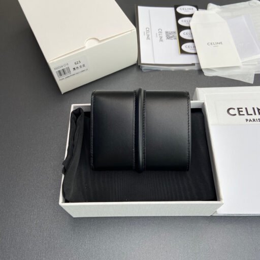 CELINE 16 Small Wallet in Shiny Calf Leather