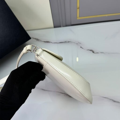 Small Prada Cleo brushed leather shoulder bag with flap