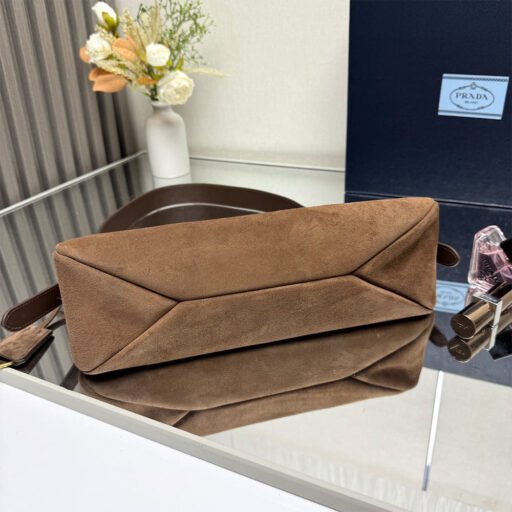 Prada Aimee medium suede shoulder bag