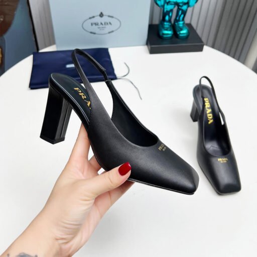 Prada Leather Slingback Pumps 85 mm