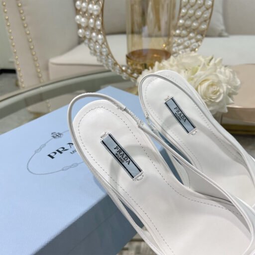 Prada Brushed Leather Slingback Pumps