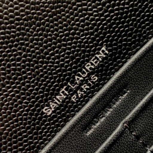 YSL cassandre envelope chain wallet in grain de poudre leather(High-end Grade)