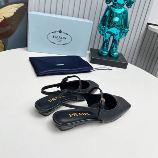 Prada Leather Slingback Ballerinas