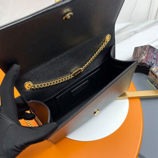 YSL kate medium tassel in grain de poudre embossed leather